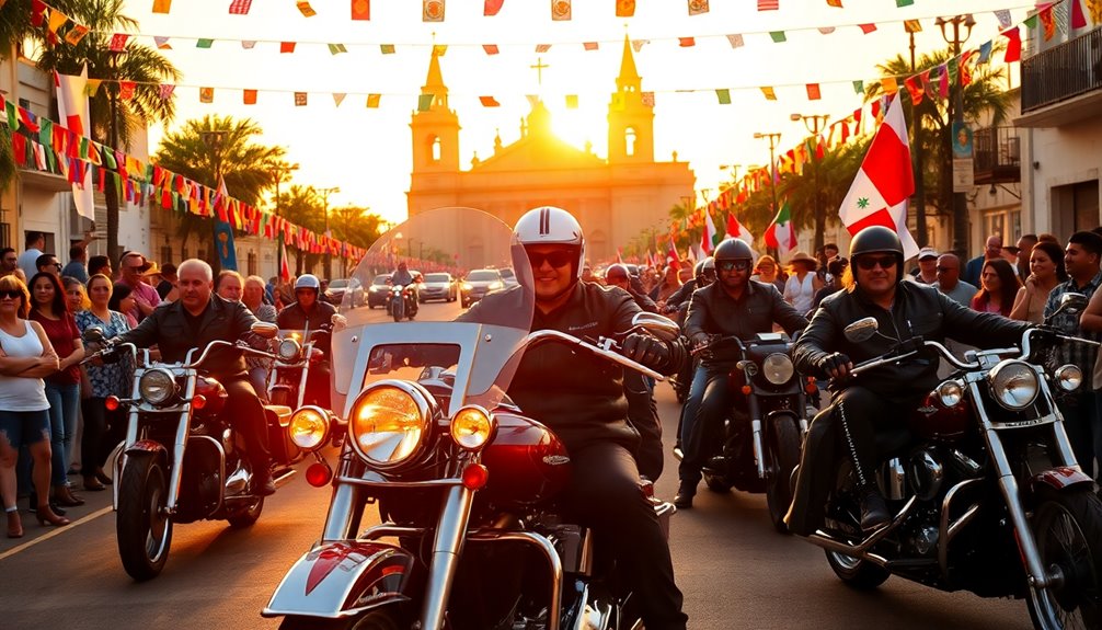 biker gatherings and festivities