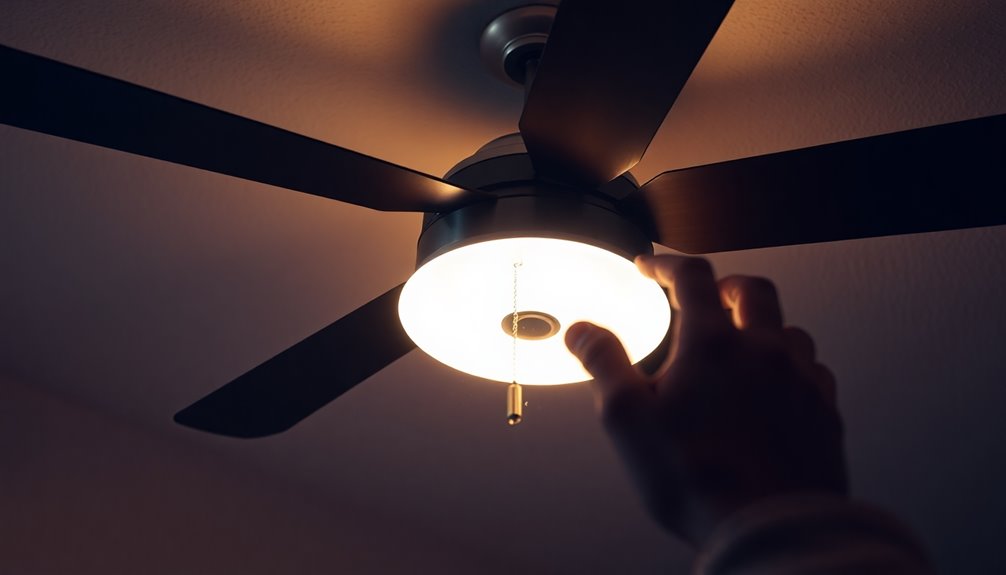 ceiling fan light issues