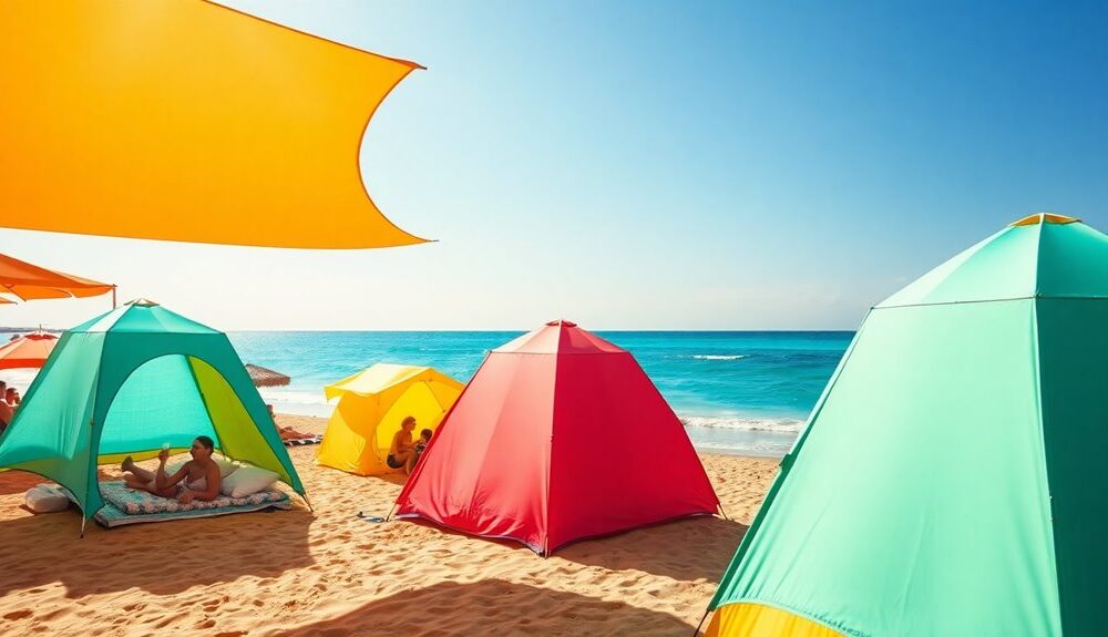 cool and comfortable beach tents