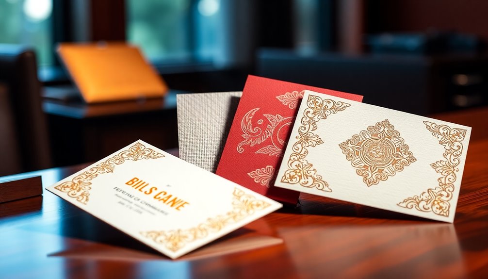 luxury business cards selection