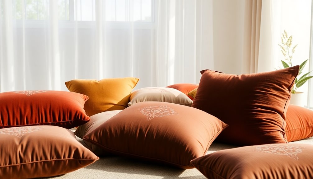 luxury meditation cushion selection