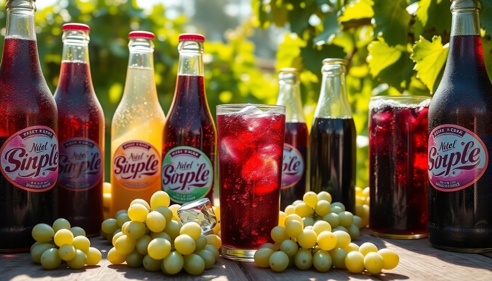 refreshing grape soda selection