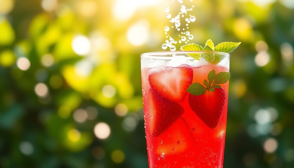 refreshing strawberry soda selections