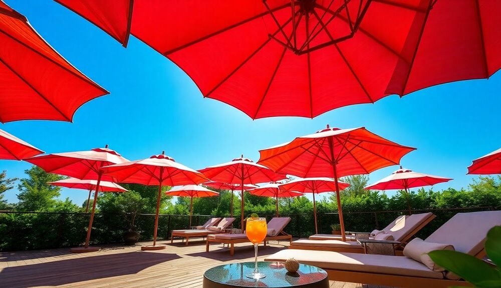 stylish summer patio umbrellas