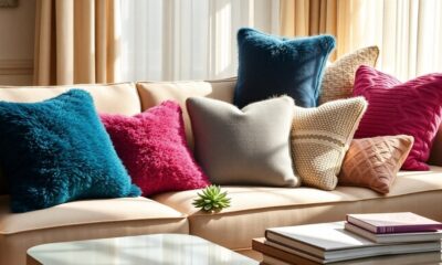 stylish throw pillows selection