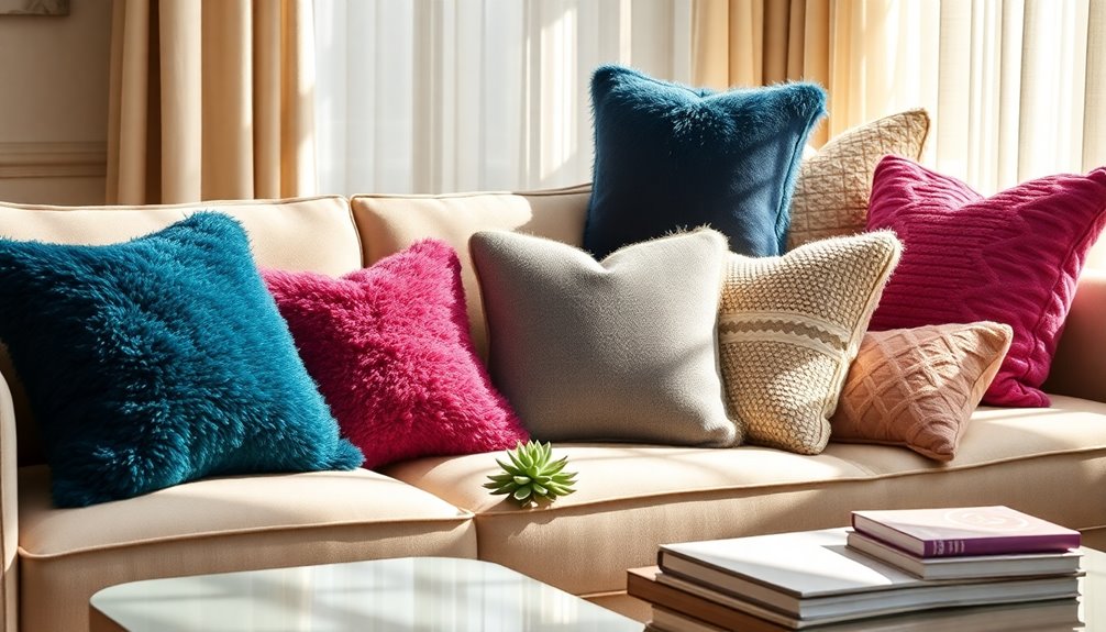 stylish throw pillows selection