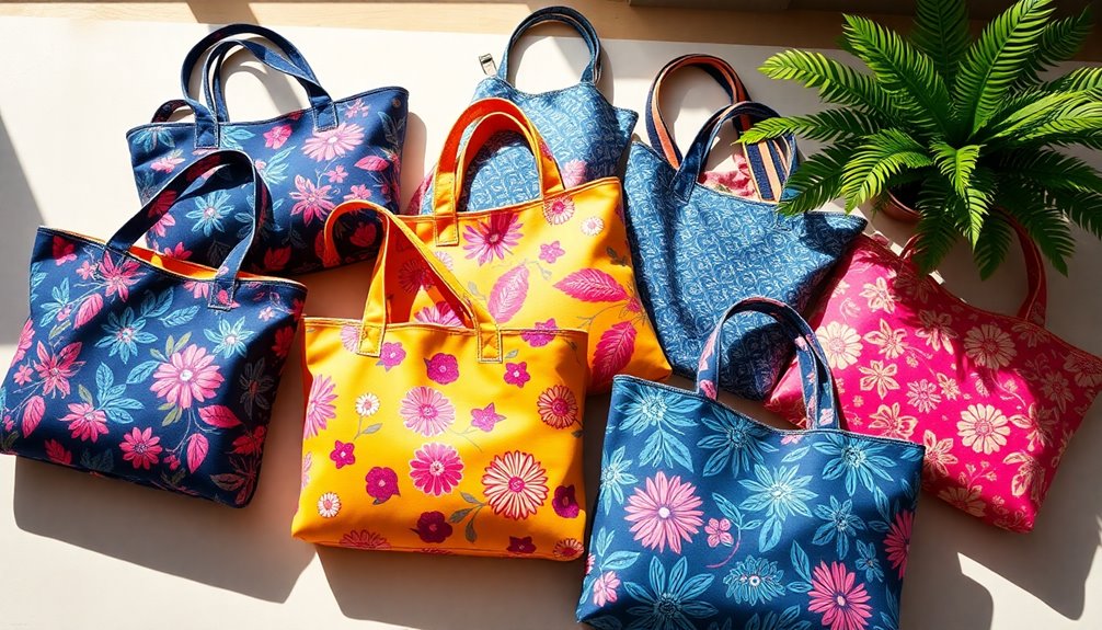 vibrant and trendy tote bags