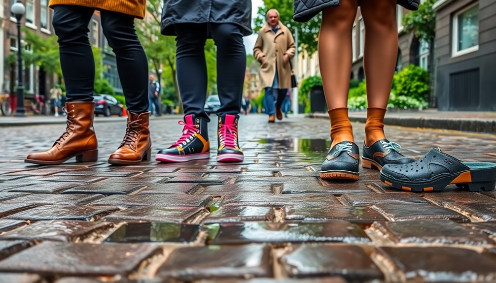 weather influences shoe selection