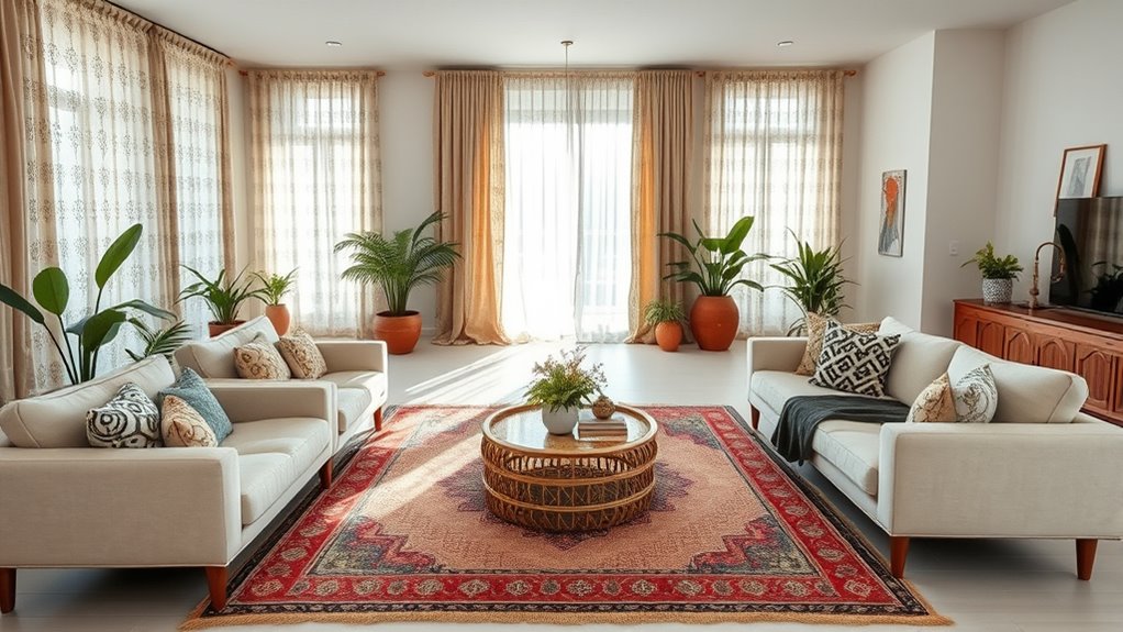 balanced furniture arrangement flow