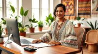 bohemian style office attire