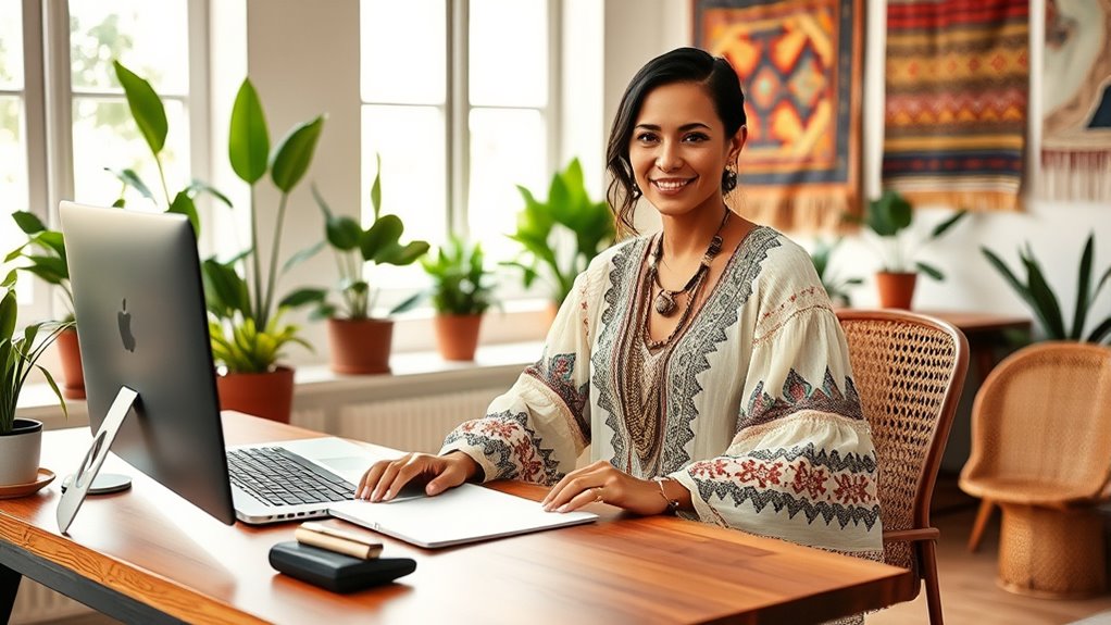 bohemian style office attire