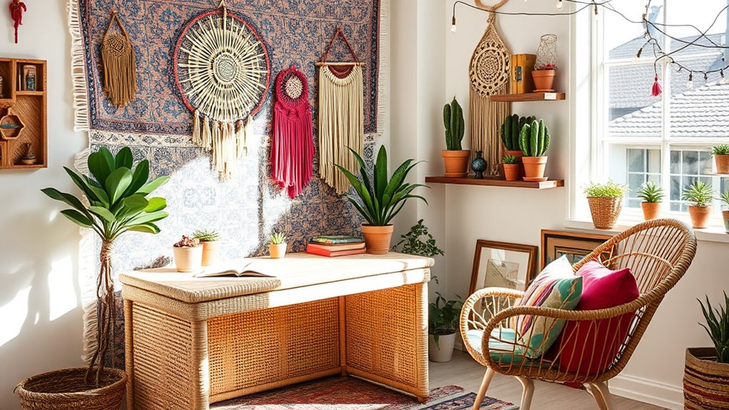 boho art and accessories