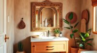 boho bathroom mirror frames