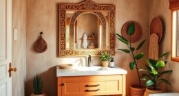 boho bathroom mirror frames