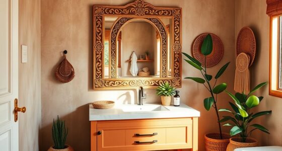 boho bathroom mirror frames