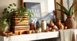 boho decor with books