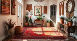boho entry rug art
