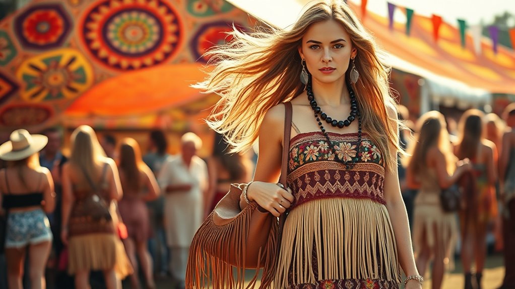 boho fringe leather accessories