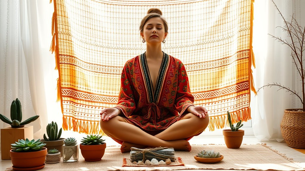 boho inspired calming morning ritual