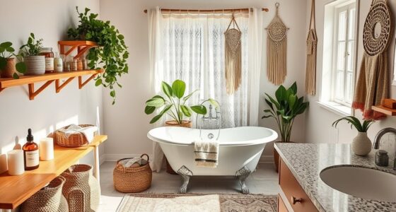 boho spa bathroom decor