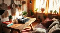boho style home office