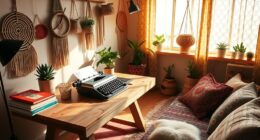 boho style home office