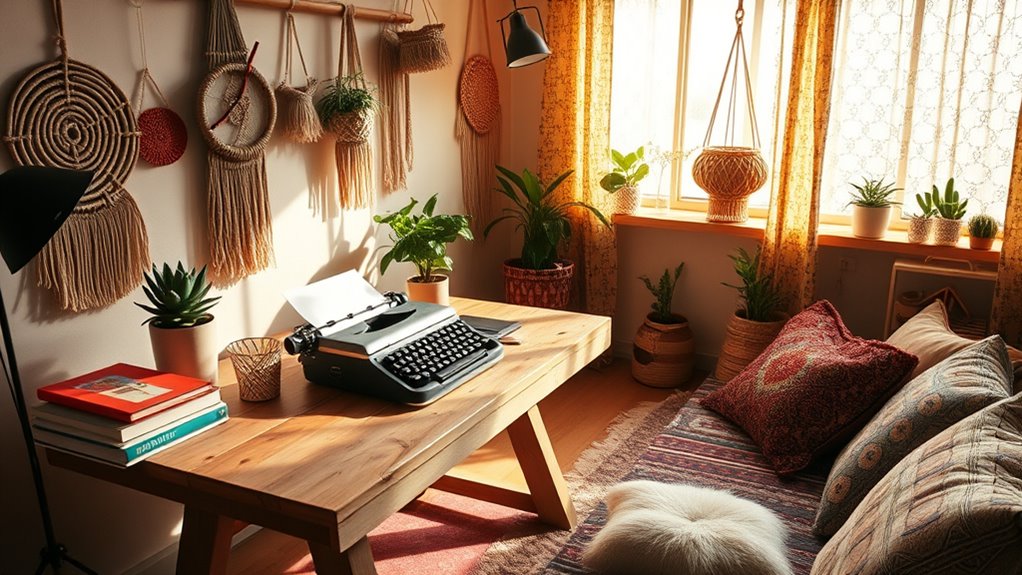 boho style home office