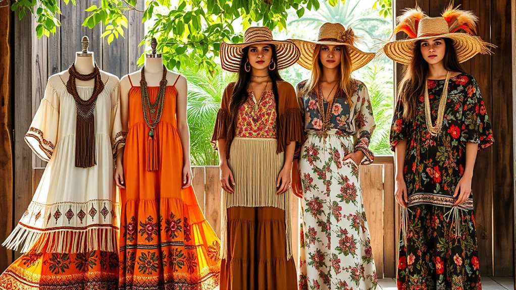 boho style layered textures