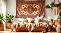 boho textiles cozy vibes
