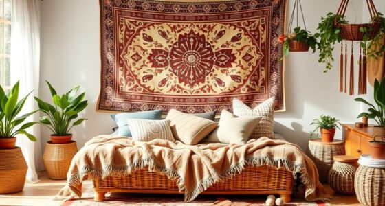 boho textiles cozy vibes