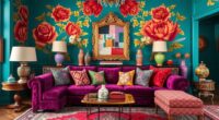 bold colorful patterned decor
