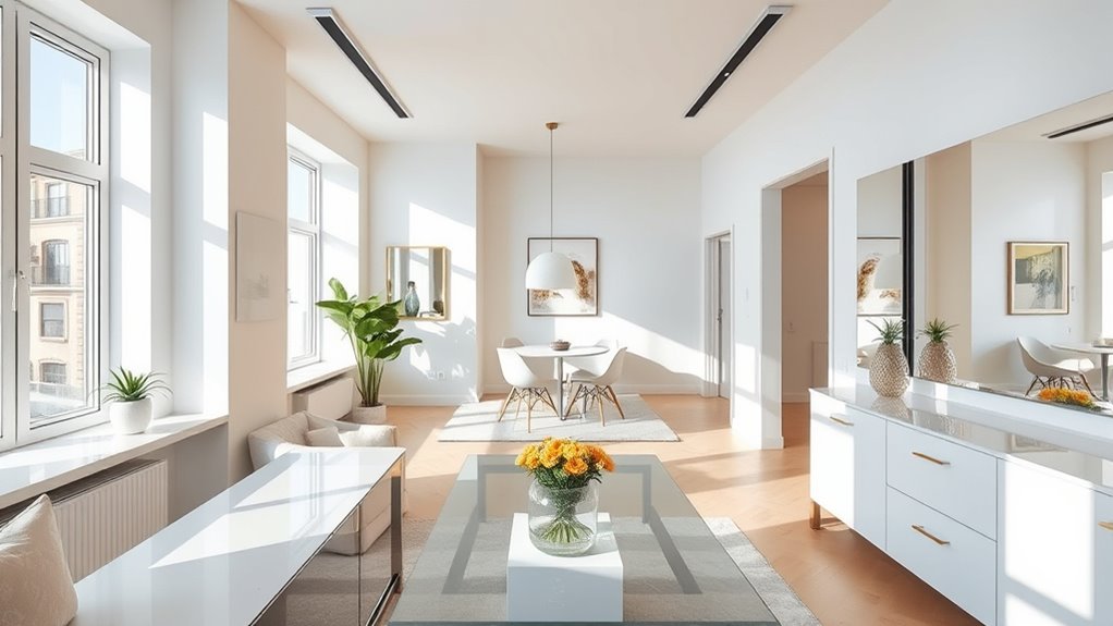 bright reflective spacious design