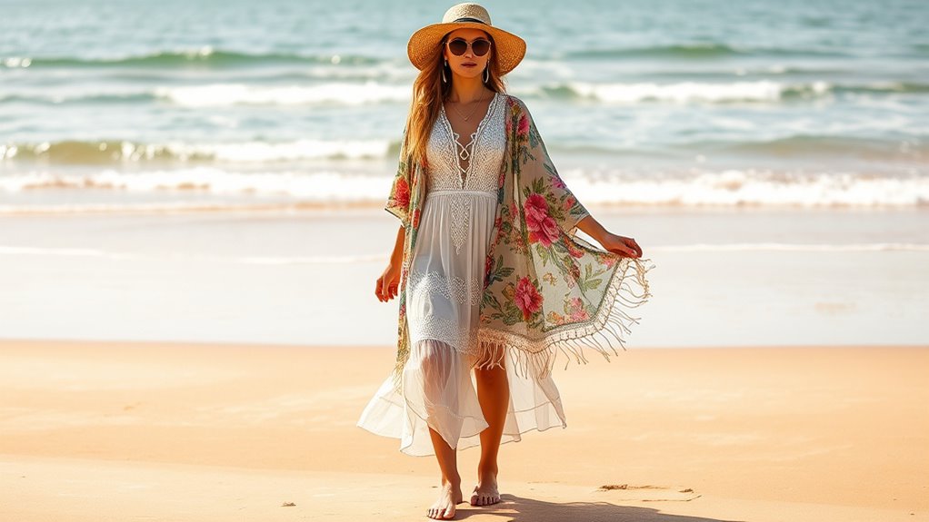 chic beachwear kimono cover ups