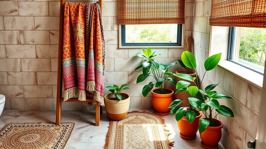colorful textured towel styling