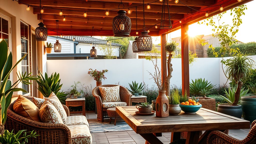 create cozy outdoor lighting