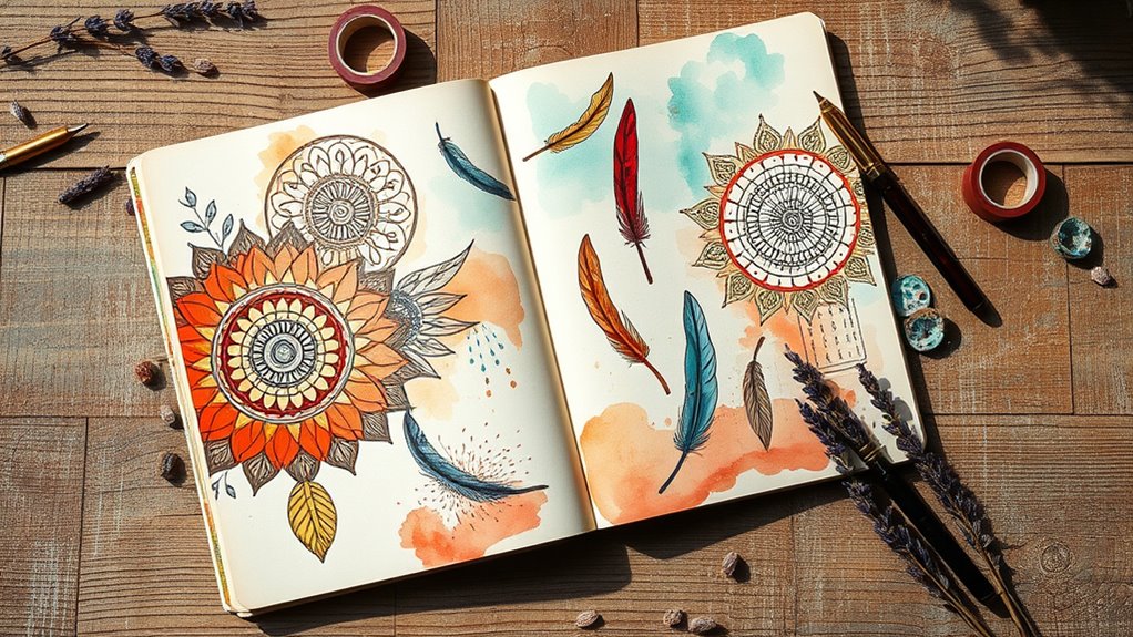 creative boho art journals