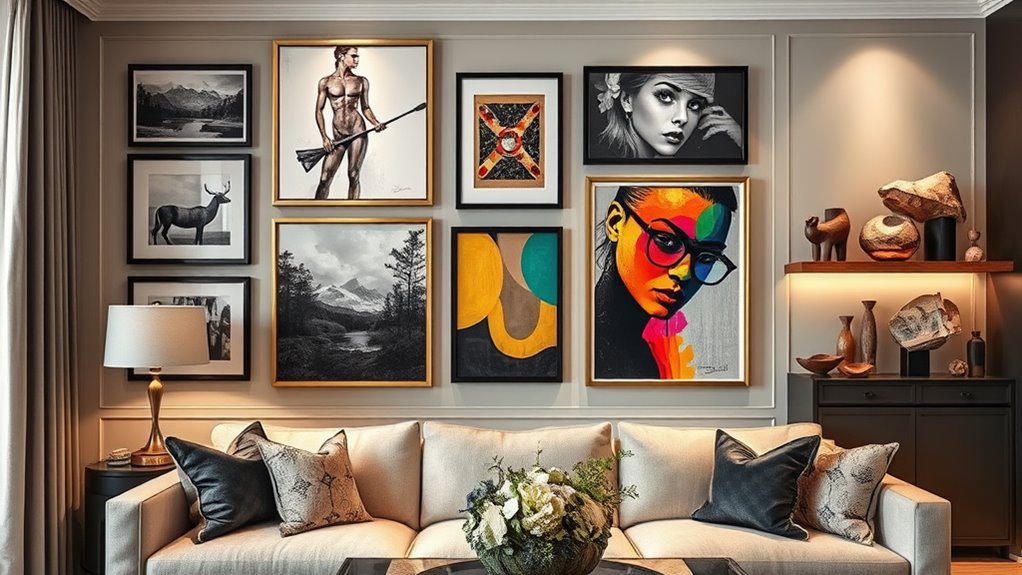 creative eclectic art display
