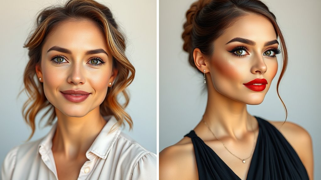 day to night makeup and hairstyle