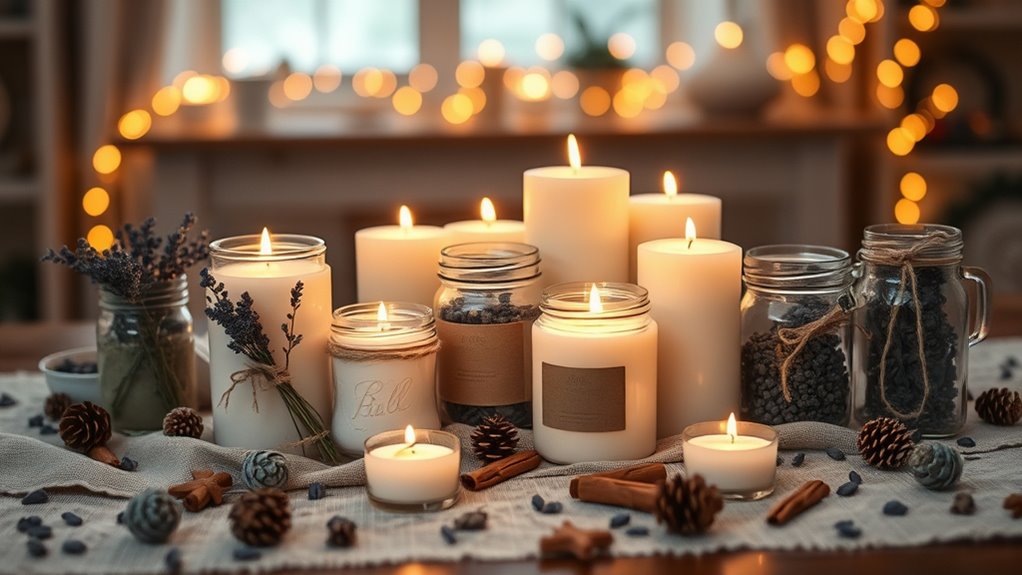 diy cozy candle decor