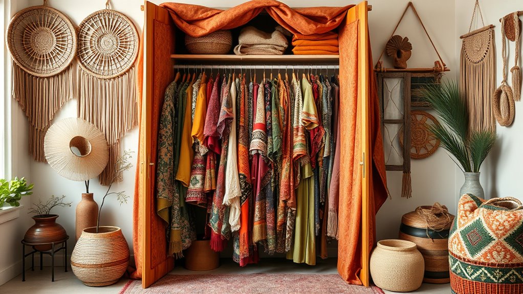 earthy tones with vibrant accents