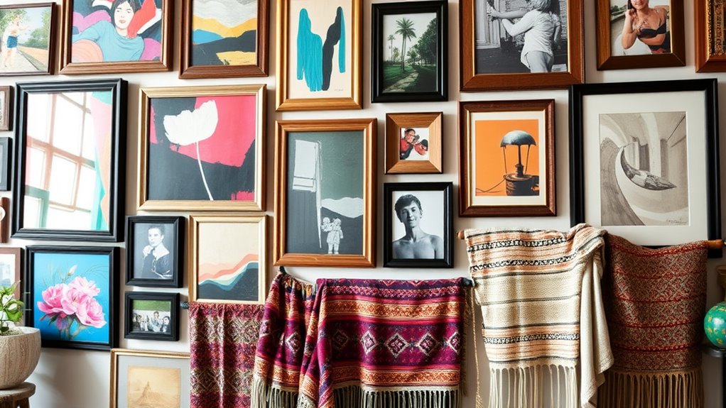 eclectic balanced textured display