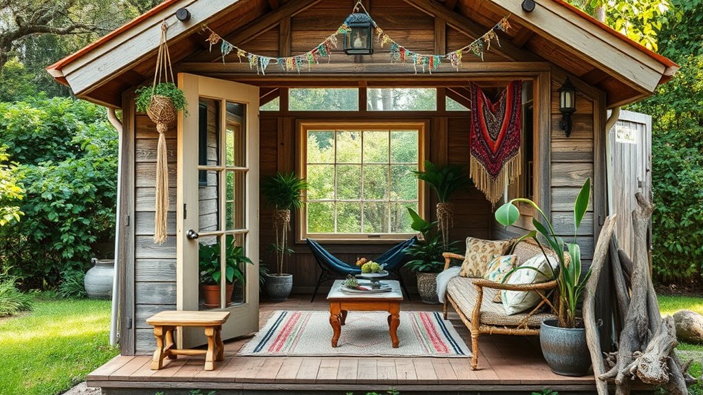 eclectic natural decor layering