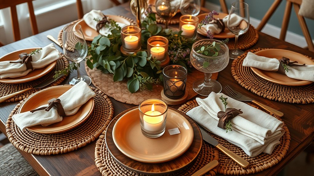 eclectic natural layered decor