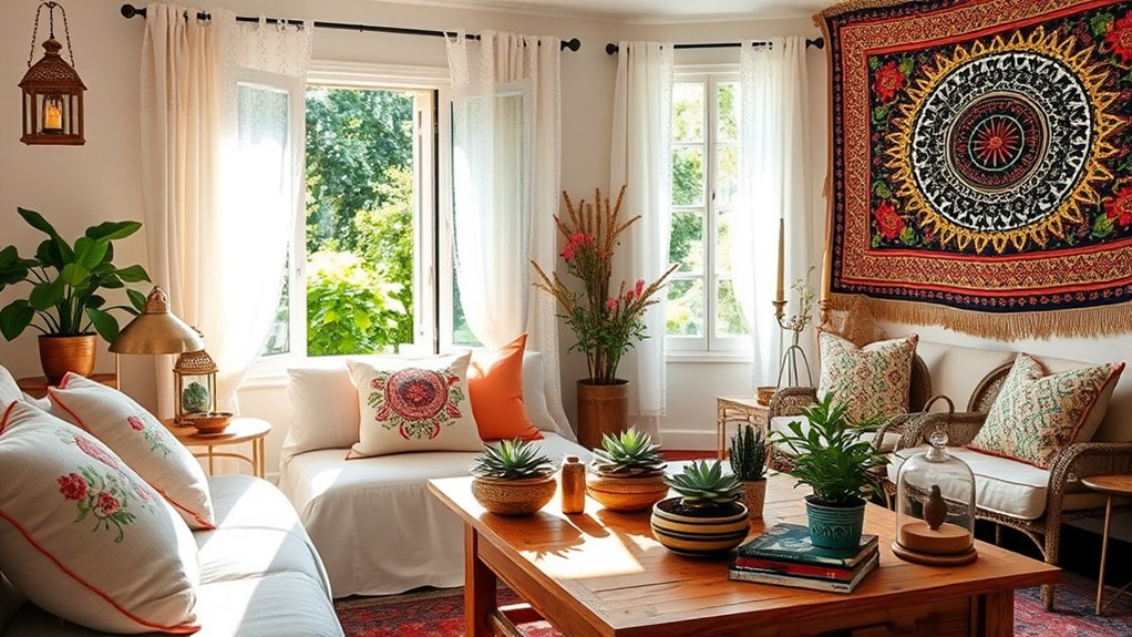 eclectic vintage living room
