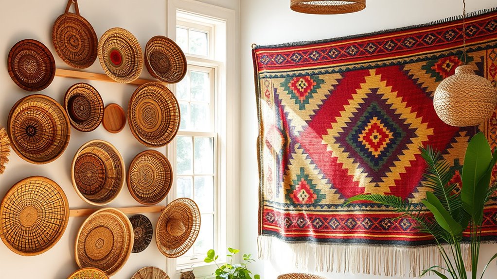 eco friendly woven basket decor