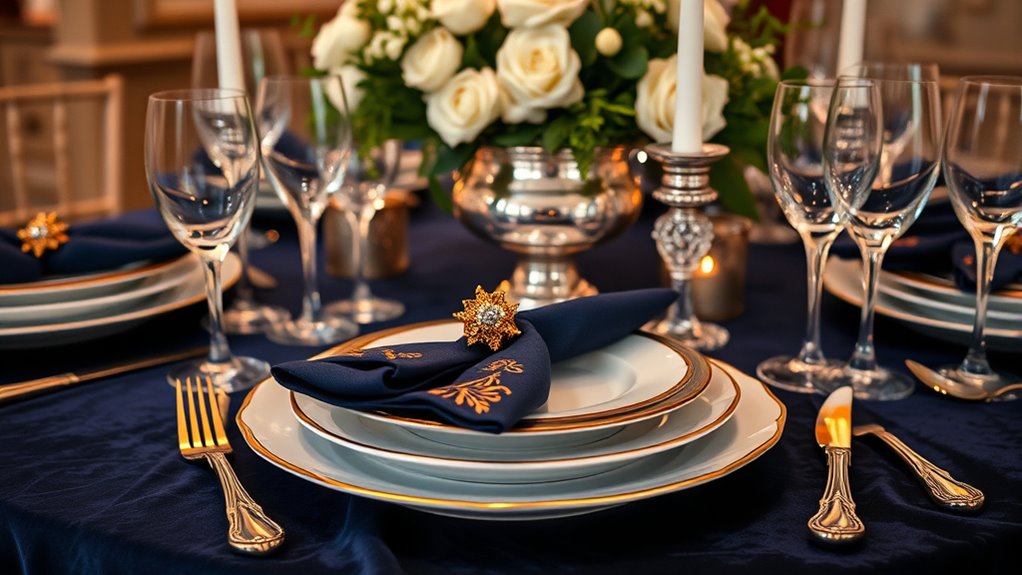 elegant cohesive dining arrangement