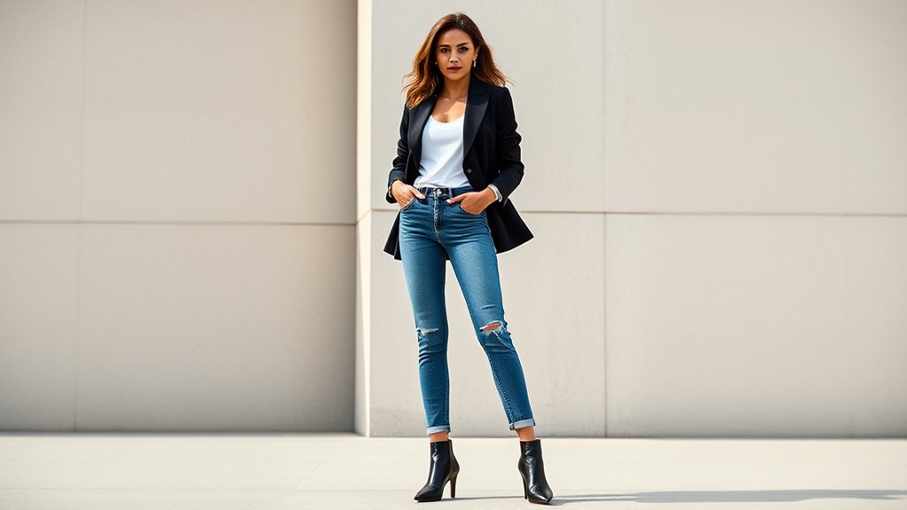 elegant denim outerwear options