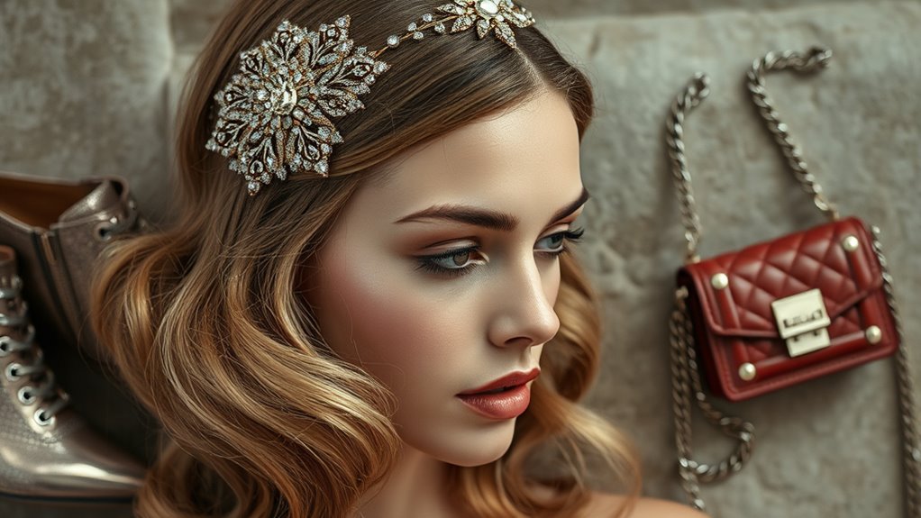 elegant sparkling hair accessories