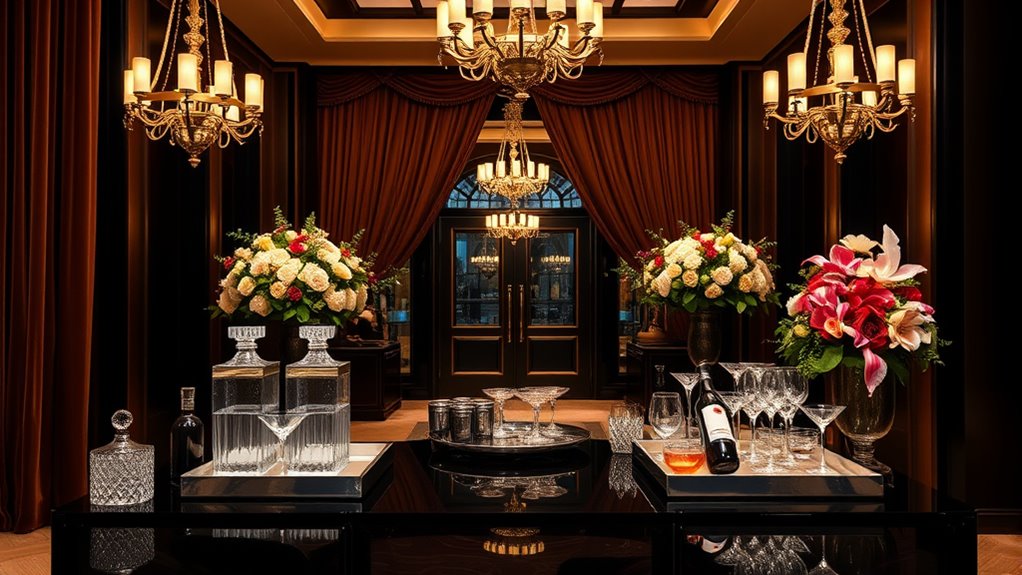 elegant stylish drink displays