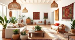 flowing bohemian living space